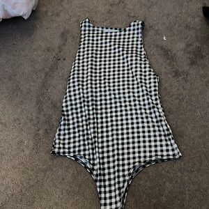 bodysuit black and white